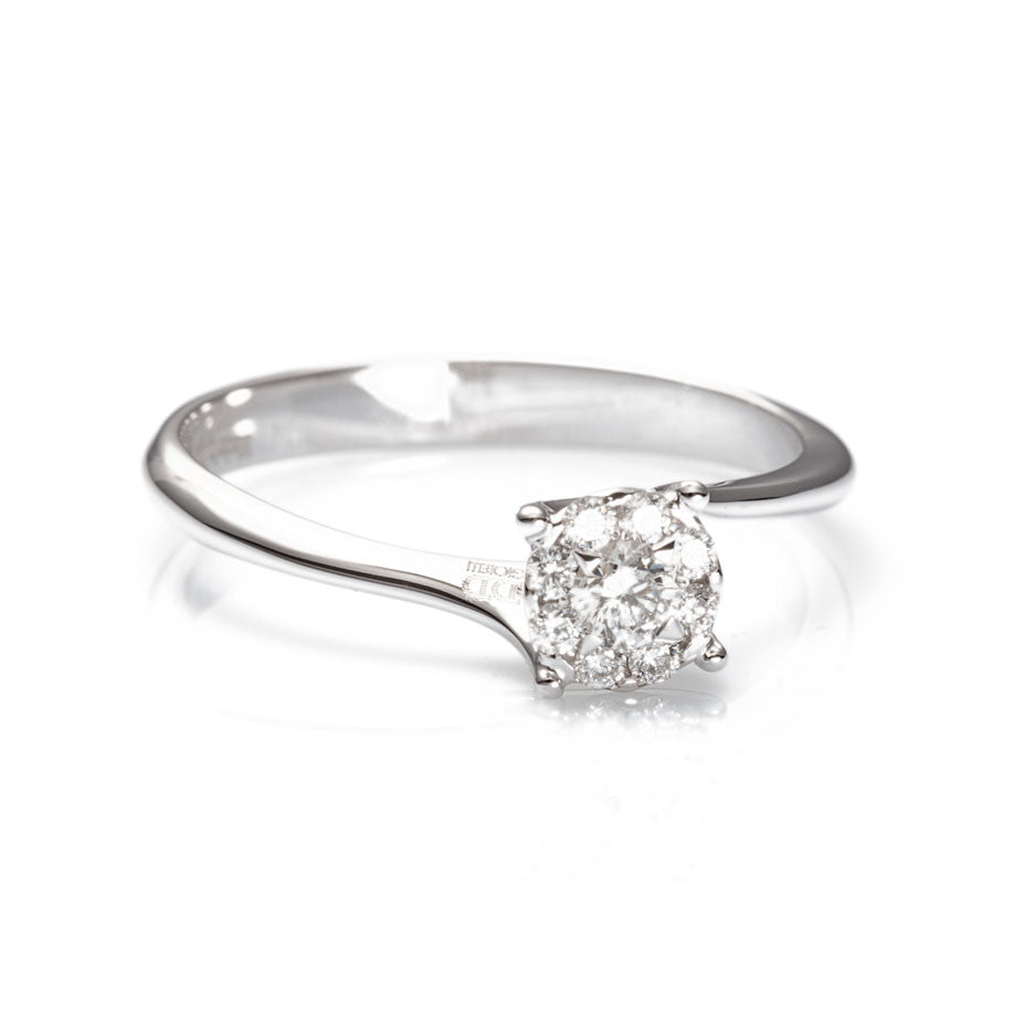 Ring in Oro Bianco e Diamanti - Davite & Delucchi